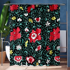 Vintage Floral Wallpaper Background Shower Curtain 60  X 72  (medium) 