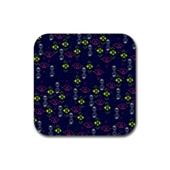 Vintage Unique Pattern Rubber Coaster (square)  by Simbadda