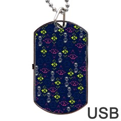 Vintage Unique Pattern Dog Tag Usb Flash (one Side) by Simbadda