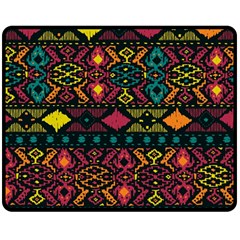 Traditional Art Ethnic Pattern Double Sided Fleece Blanket (medium) 