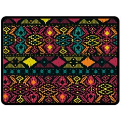 Traditional Art Ethnic Pattern Double Sided Fleece Blanket (large)  by Simbadda