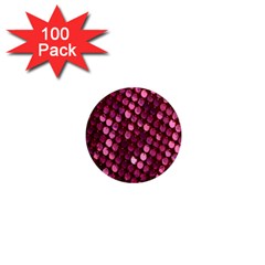 Red Circular Pattern Background 1  Mini Magnets (100 Pack)  by Simbadda