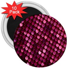 Red Circular Pattern Background 3  Magnets (10 Pack)  by Simbadda