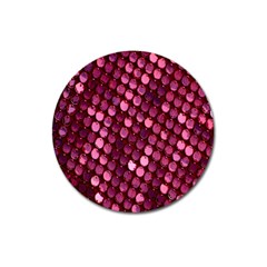 Red Circular Pattern Background Magnet 3  (round) by Simbadda