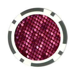 Red Circular Pattern Background Poker Chip Card Guard (10 Pack) by Simbadda