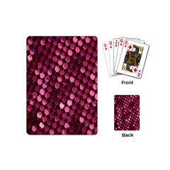 Red Circular Pattern Background Playing Cards (mini)  by Simbadda