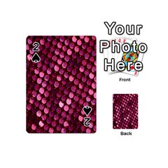 Red Circular Pattern Background Playing Cards 54 (mini)  by Simbadda