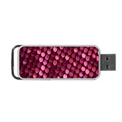 Red Circular Pattern Background Portable Usb Flash (one Side) by Simbadda