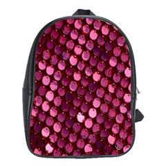 Red Circular Pattern Background School Bags (xl)  by Simbadda