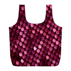 Red Circular Pattern Background Full Print Recycle Bags (l)  by Simbadda