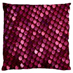 Red Circular Pattern Background Large Flano Cushion Case (one Side) by Simbadda