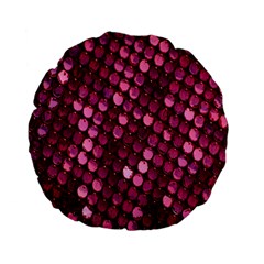 Red Circular Pattern Background Standard 15  Premium Flano Round Cushions by Simbadda