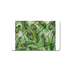 Peacock Feathers Pattern Magnet (name Card)