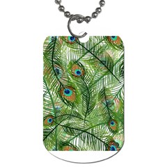 Peacock Feathers Pattern Dog Tag (one Side)