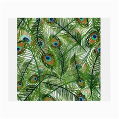 Peacock Feathers Pattern Small Glasses Cloth (2-side) by Simbadda