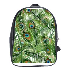 Peacock Feathers Pattern School Bags (xl) 