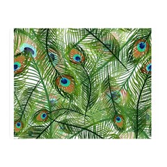 Peacock Feathers Pattern Double Sided Flano Blanket (mini)  by Simbadda