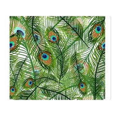 Peacock Feathers Pattern Double Sided Flano Blanket (large) 