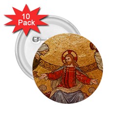 Gold Jesus 2 25  Buttons (10 Pack)  by boho