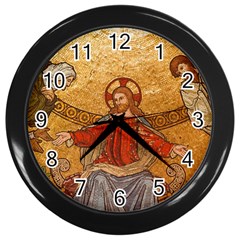 Gold Jesus Wall Clocks (Black)