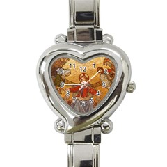 Gold Jesus Heart Italian Charm Watch