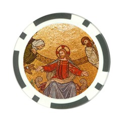 Gold Jesus Poker Chip Card Guard