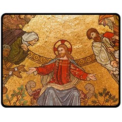 Gold Jesus Fleece Blanket (medium) 