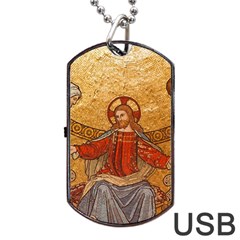 Gold Jesus Dog Tag USB Flash (One Side)