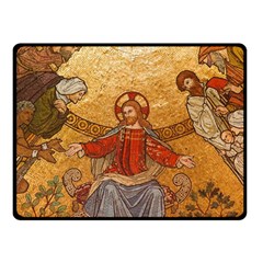 Gold Jesus Double Sided Fleece Blanket (Small) 