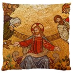 Gold Jesus Large Flano Cushion Case (One Side) Front