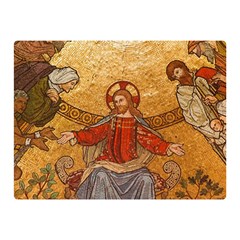 Gold Jesus Double Sided Flano Blanket (mini)  by boho