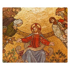 Gold Jesus Double Sided Flano Blanket (Small) 