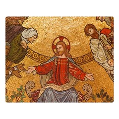 Gold Jesus Double Sided Flano Blanket (Large) 