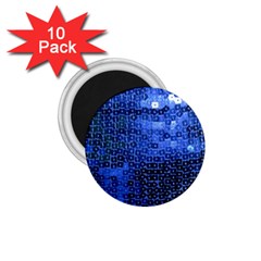 Blue Sequins 1 75  Magnets (10 Pack)  by boho