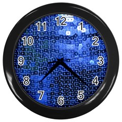 Blue Sequins Wall Clocks (black) by boho