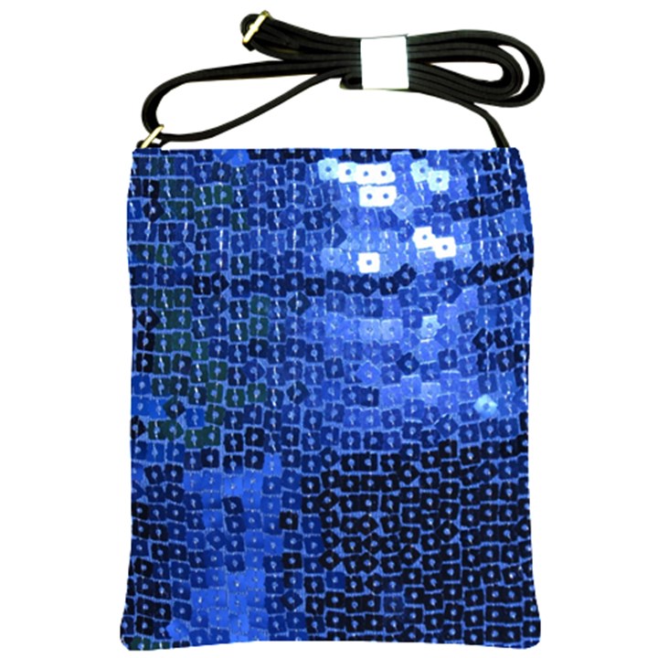 Blue Sequins Shoulder Sling Bags