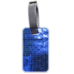 Blue Sequins Luggage Tags (two Sides) by boho