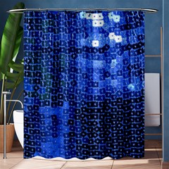 Blue Sequins Shower Curtain 60  X 72  (medium)  by boho