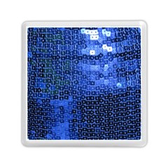 Blue Sequins Memory Card Reader (square)  by boho