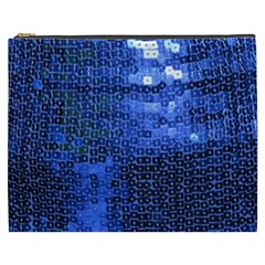 Blue Sequins Cosmetic Bag (xxxl)  by boho