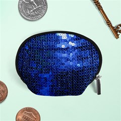 Blue Sequins Accessory Pouches (small)  by boho