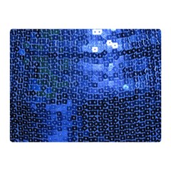 Blue Sequins Double Sided Flano Blanket (mini)  by boho