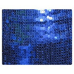 Blue Sequins Double Sided Flano Blanket (medium)  by boho