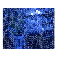 Blue Sequins Double Sided Flano Blanket (large)  by boho