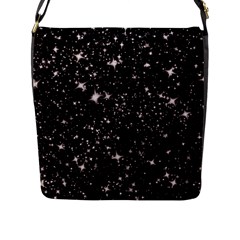 Black Stars Flap Messenger Bag (l) 