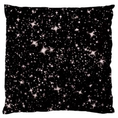 Black Stars Large Flano Cushion Case (one Side) by boho