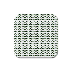 Shamrock Rubber Square Coaster (4 Pack)  by boho