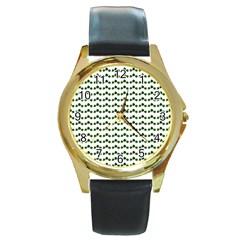 Shamrock Round Gold Metal Watch by boho