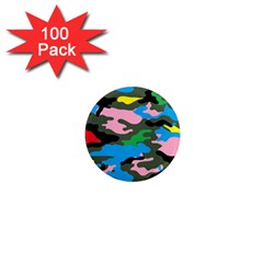 Rainbow Camouflage 1  Mini Magnets (100 Pack) 