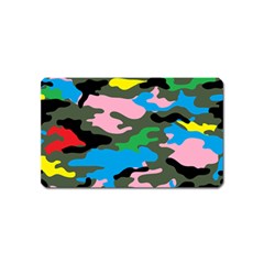 Rainbow Camouflage Magnet (name Card) by boho